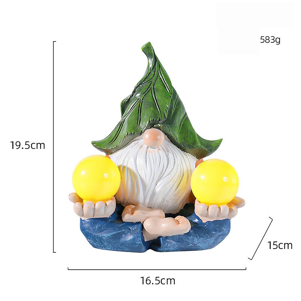 Rural Outdoor Garden Solar Night Light Dwarf Elf Garden Statues Sculptures Outdoor Ornament Crafts