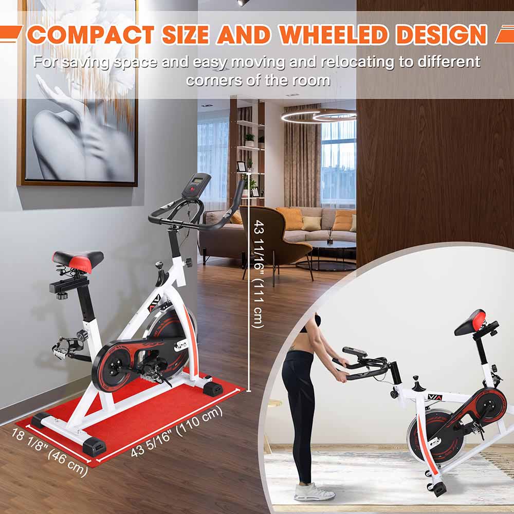 Yescom Indoor Cycling Workout Exercise Bike White