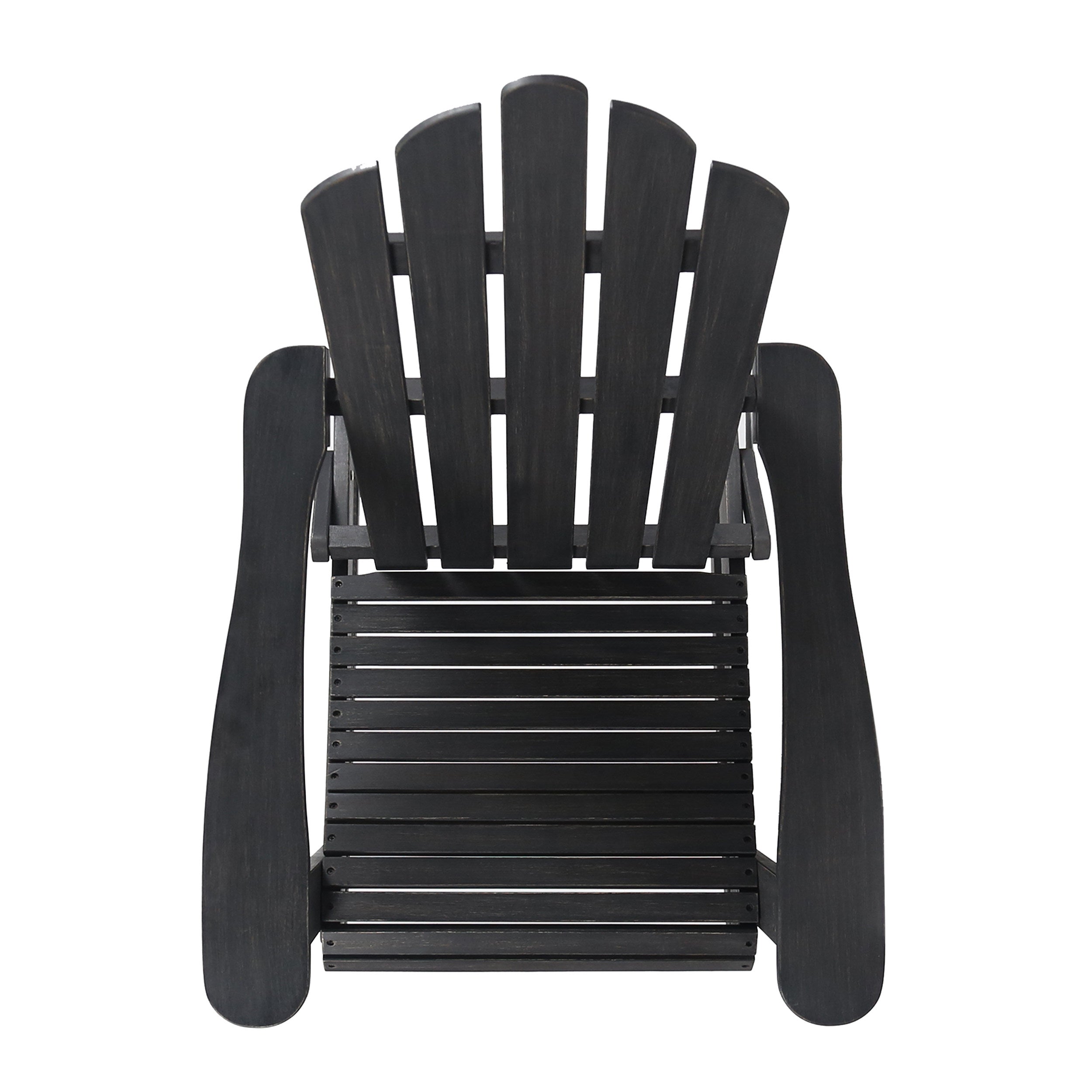 Cara Outdoor Acacia Wood Folding Adirondack Chair