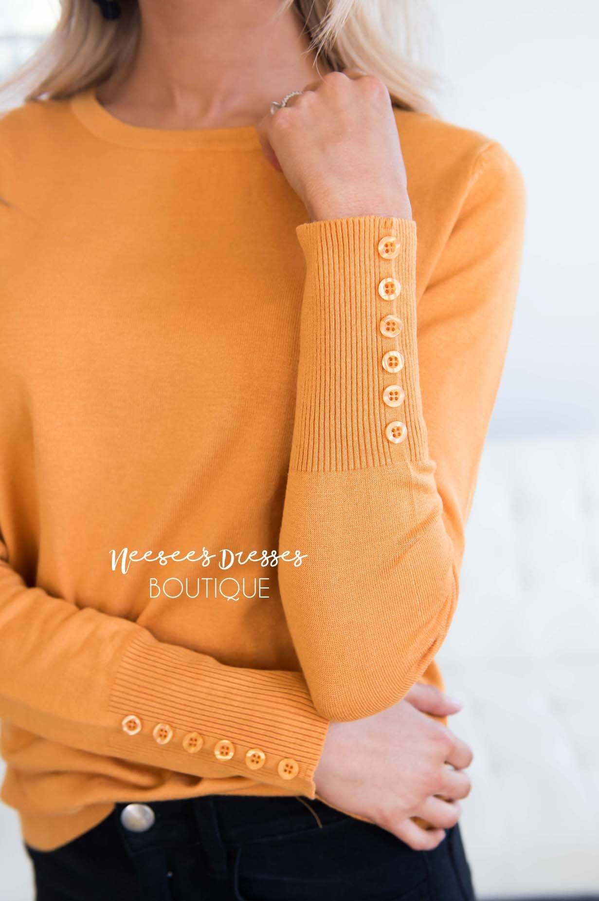 In Love with Fall Button Sleeve Sweater