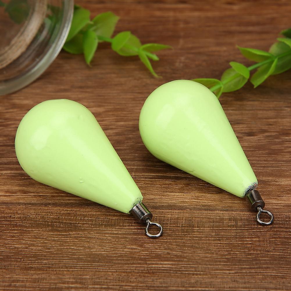 Lure Luminous Jig Head Lead Deep Water Sinker Weight Fish Baits Fishing Tackle40#， 2pcs