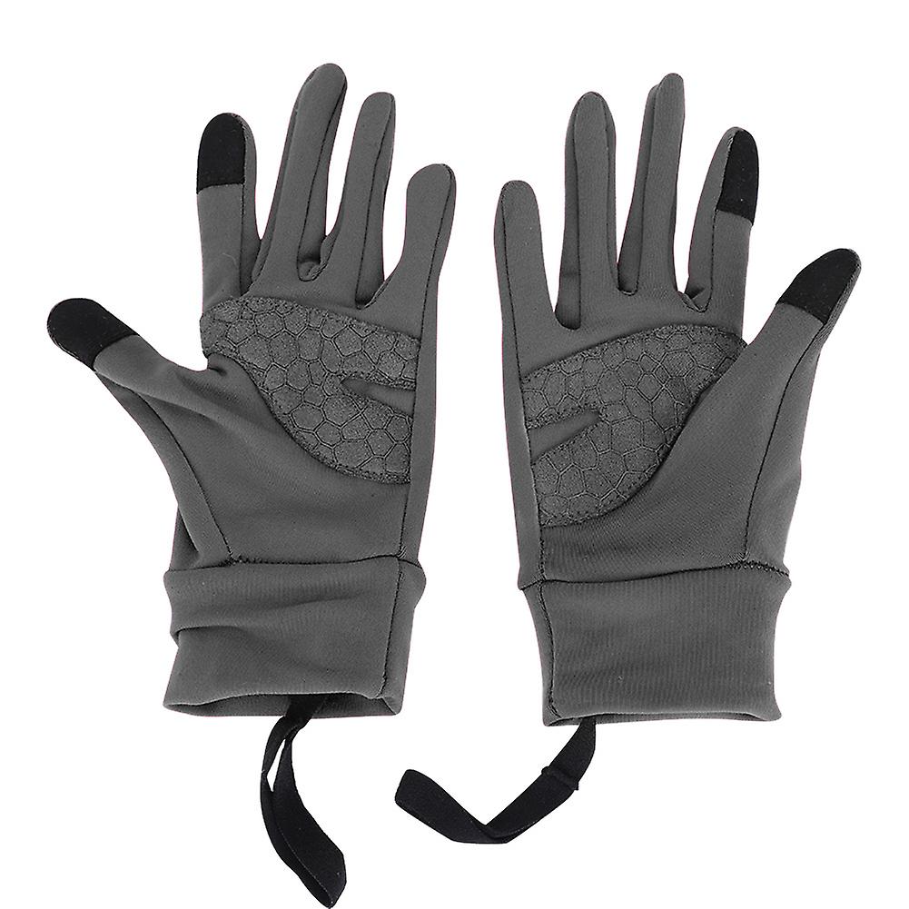 Boodun Cycling Touch Screen Winter Gloves Warmer For Children Kids(grey L)