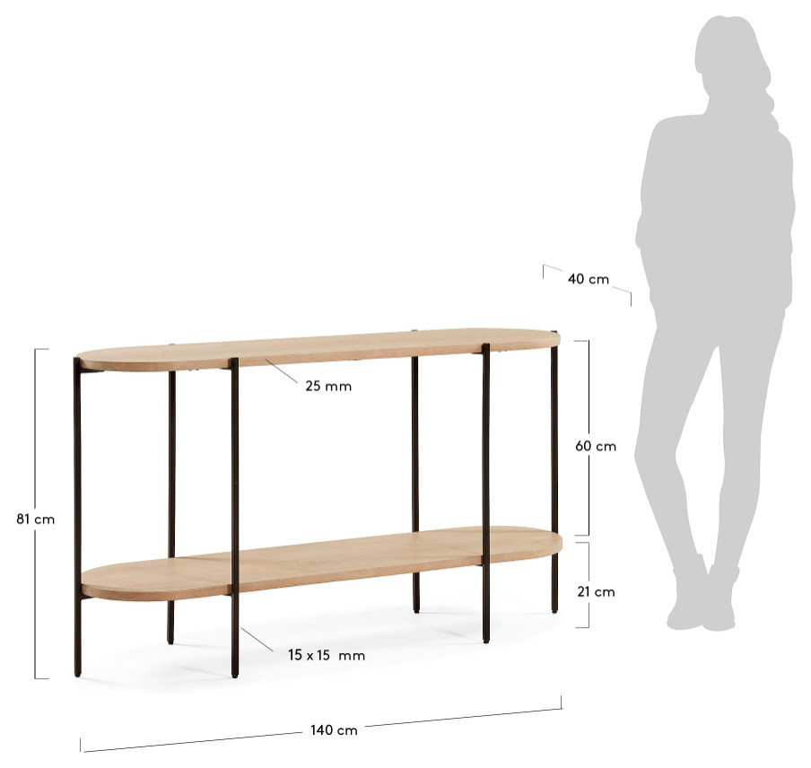 Mango Wooden Console Table  La Forma Palmia   Industrial   Console Tables   by Oroa   Distinctive Furniture  Houzz