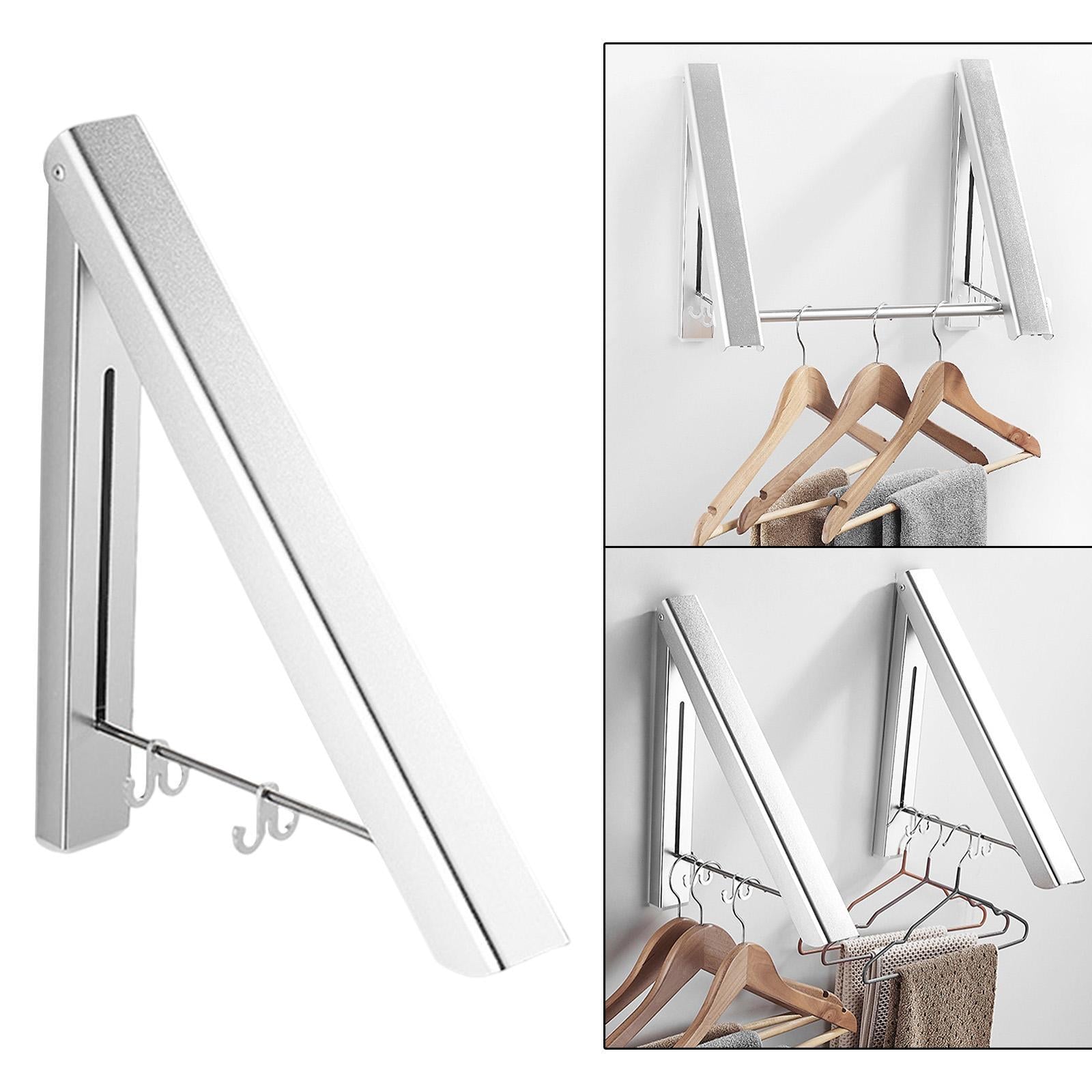 Folding Clothes Hanger Drying Rack Racks for Laundry Room Closet Storage Organization Easy Installation