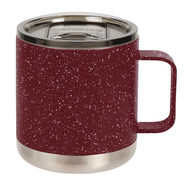 Fifty fifty 15oz Stainless Steel With Pp Lid Speckle Mug Brick Red white