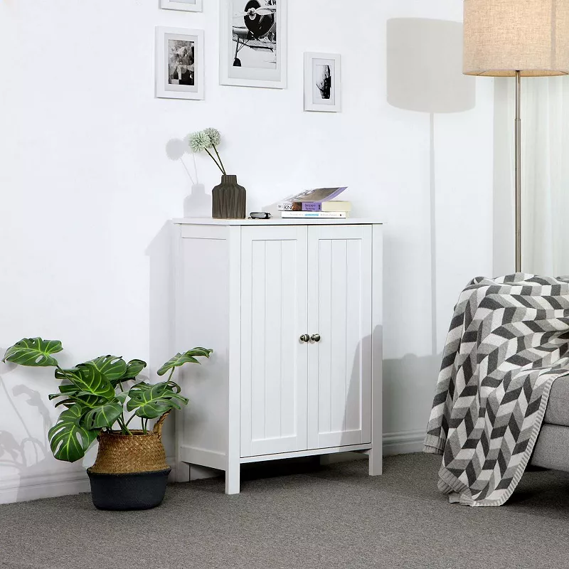 BreeBe White Floor-standing Bathroom Storage Sideboard