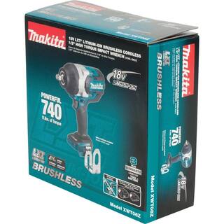 Makita 18V LXT Lithium-Ion Brushless Cordless High Torque 12 in. 3-Speed Drive Impact Wrench (Tool-Only) XWT08Z