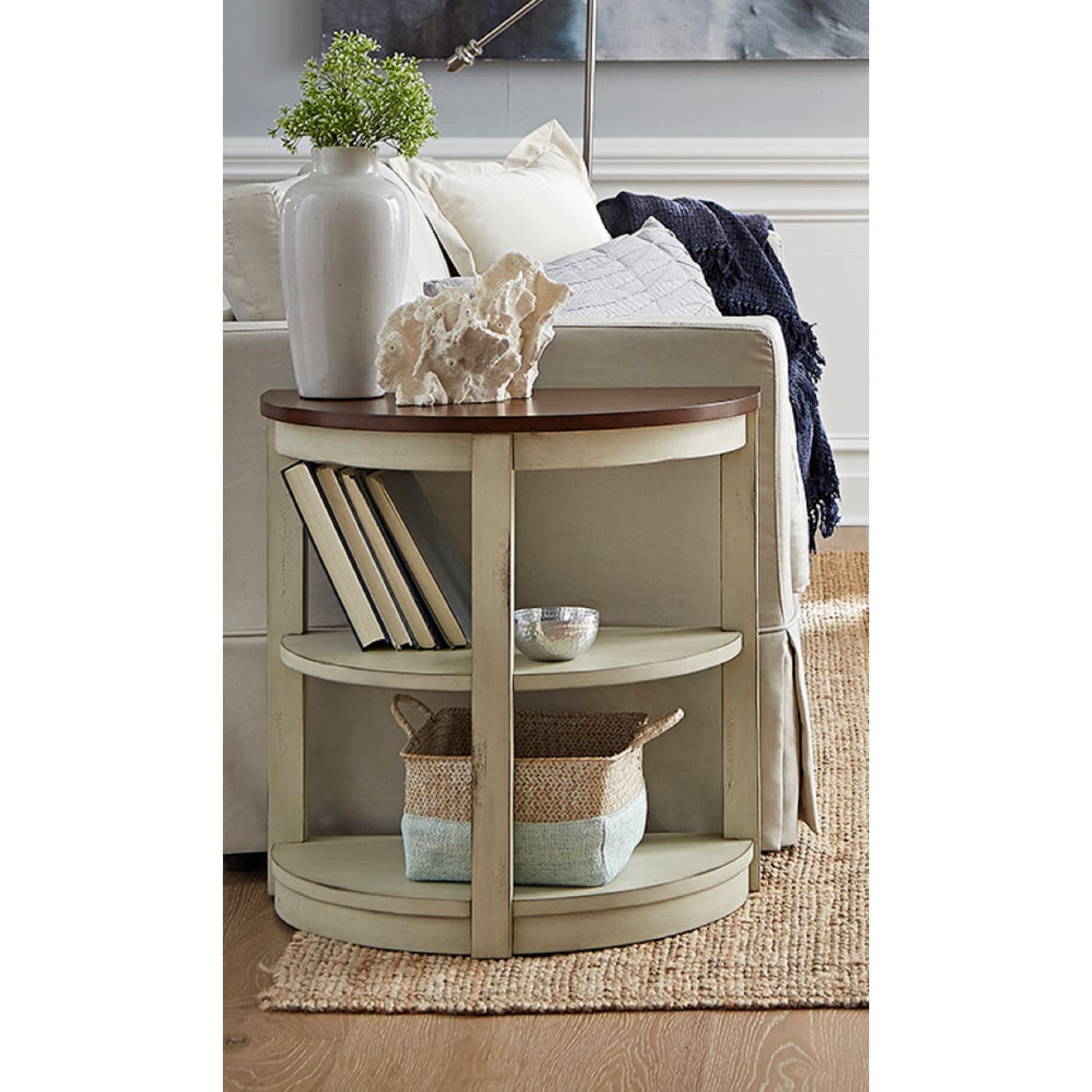 The Gray Barn High Field Wood Bookshelf Demi End Table