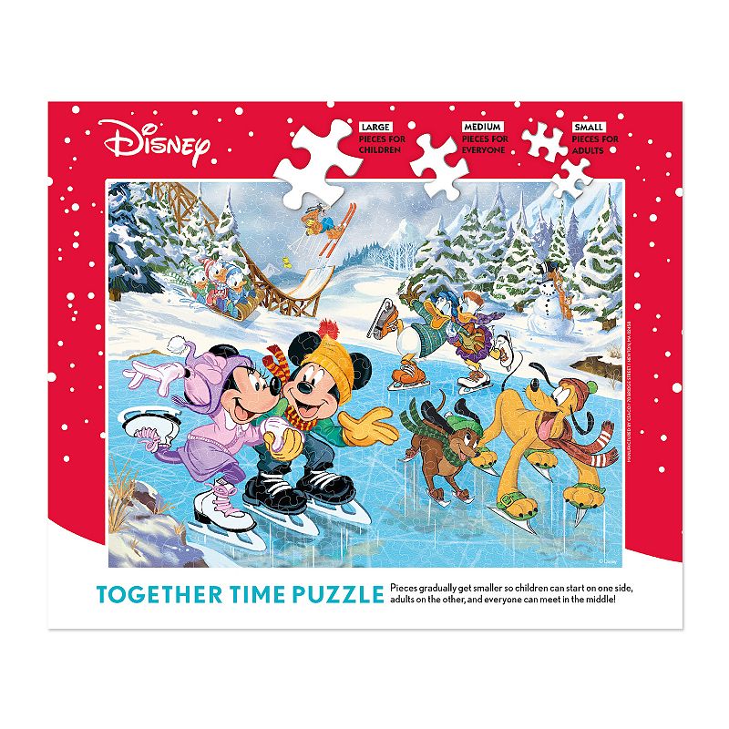 Together Time Puzzle Mickey and Minnie Skating Puzzle