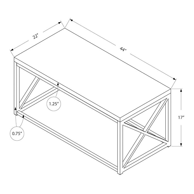 Monarch Faux Reclaimed Wood Coffee Table