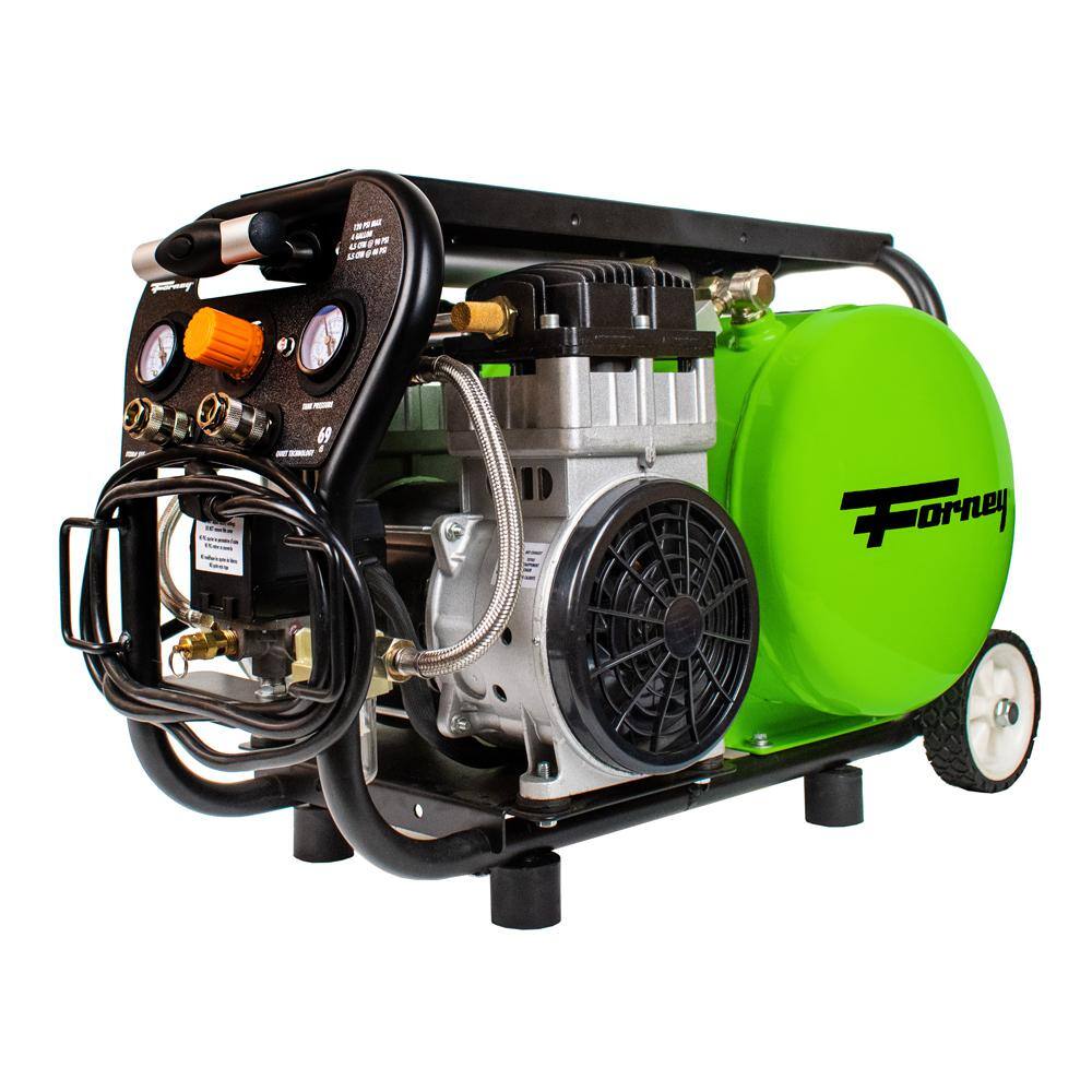 Forney 1.0 Hp Electric 4 Gal Oil-Free Air Compressor 120 PSI 4.5 CFM @ 90 PSI 555