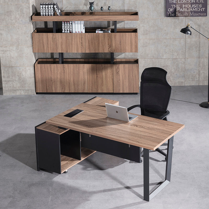 ADRIANO Executive Office Desk with Right Return 160-180cm - Light Brown