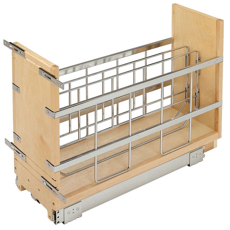 Rev-A-Shelf 8 Pull Out Cabinet Organizer， Ball Bearing Soft Close 447-BCBBSC-8C