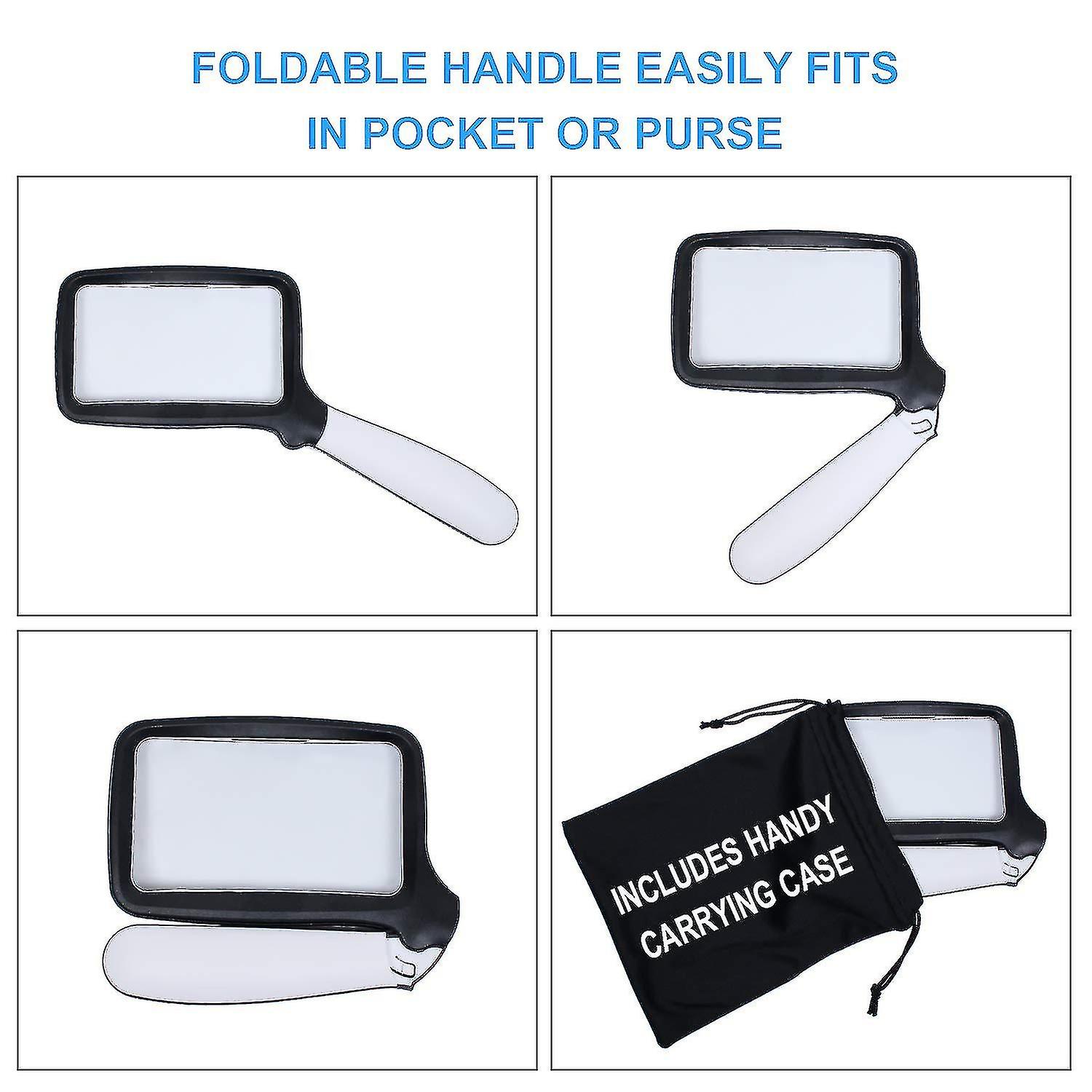 Magnifying Glass，magnifier For Reading With Led S- Lar 2x