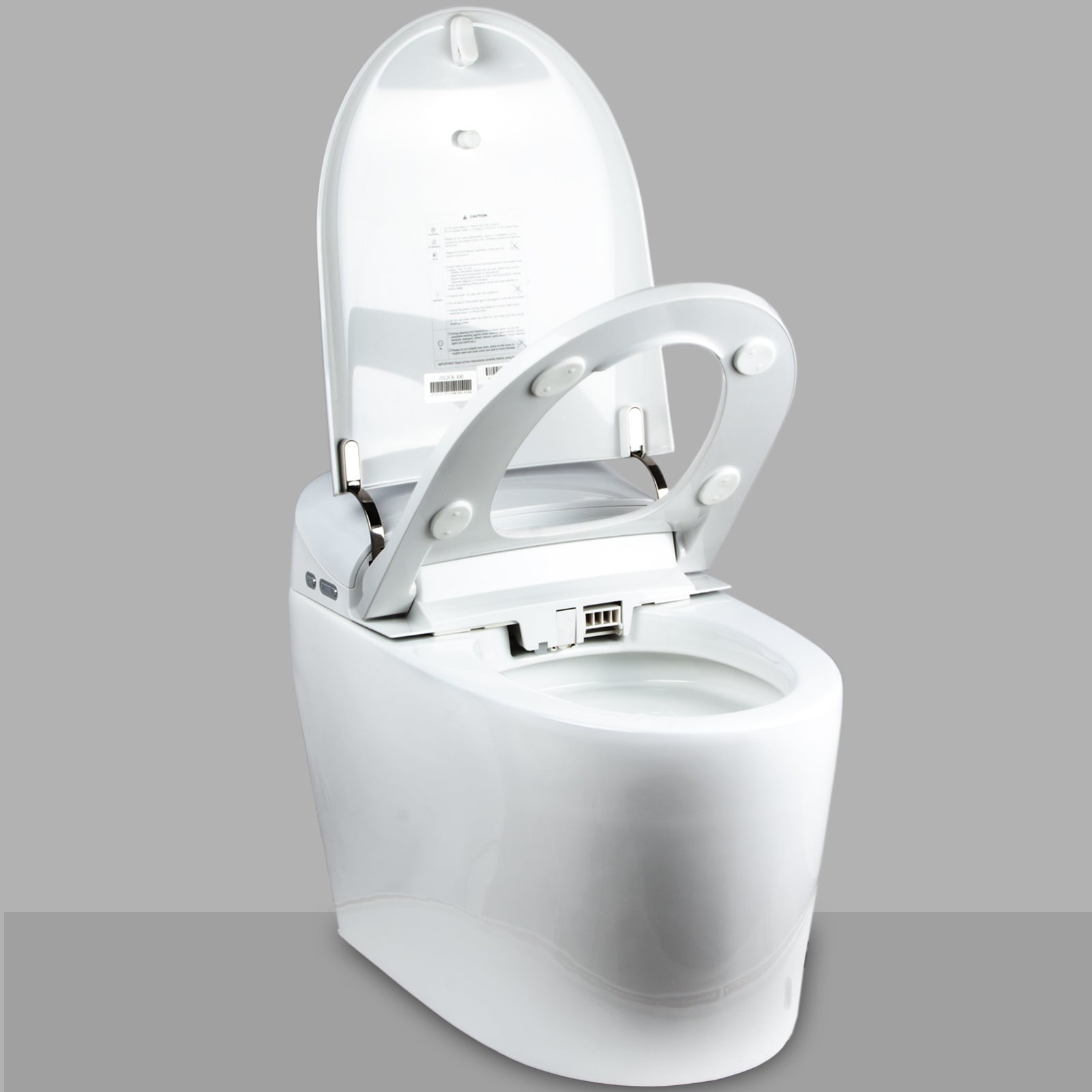 Euroto One-Piece Smart Electric Bidet and Toilet, Luxury Auto Open and Close Lid Heated Seat, White