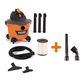 RIDGID 9 Gallon 4.25 Peak HP NXT WetDry Shop Vacuum with Filter Locking Hose Three Extension Wands and Four Accessories HD0900C