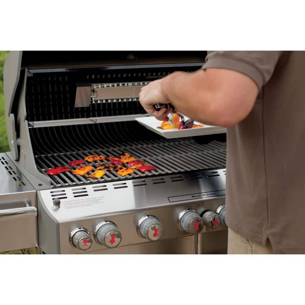 Weber Summit S-670 6-Burner Propane Gas Grill in Stainless Steel with Built-In Thermometer and Rotisserie 7370001