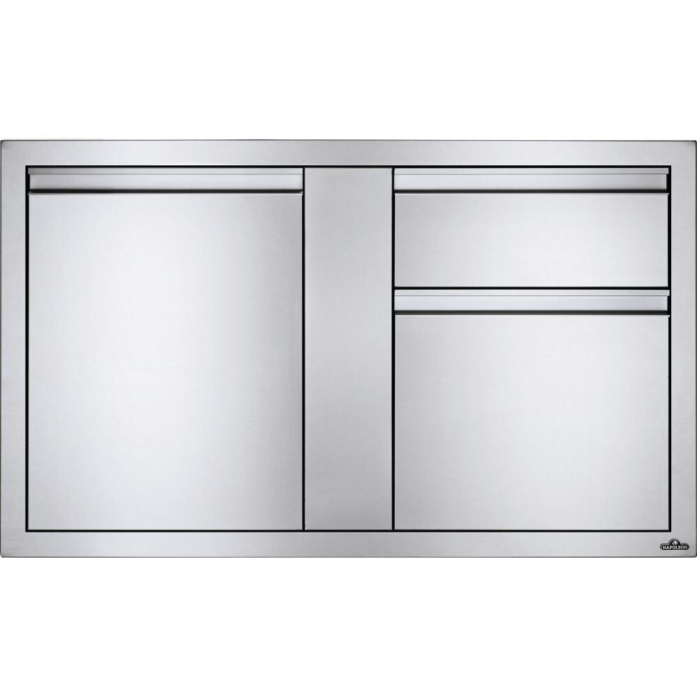 Napoleon 42-Inch Stainless Steel Large Single Door and Double Drawer