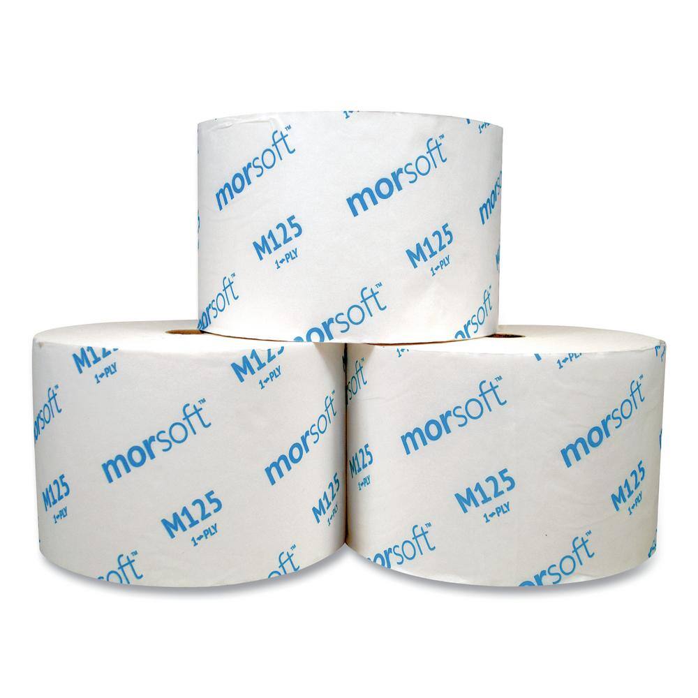 Small 1-Ply Core White Toilet Paper Septic Safe (2500-SheetsRoll 24 RollsCarton) MORM125