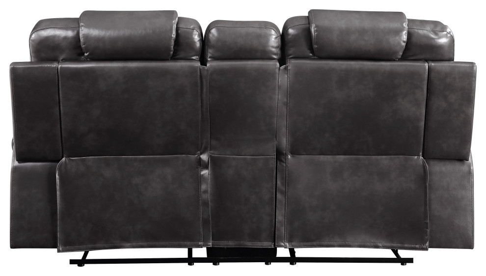 Braylon Loveseat With Console  Motion   Transitional   Loveseats   by Homesquare  Houzz