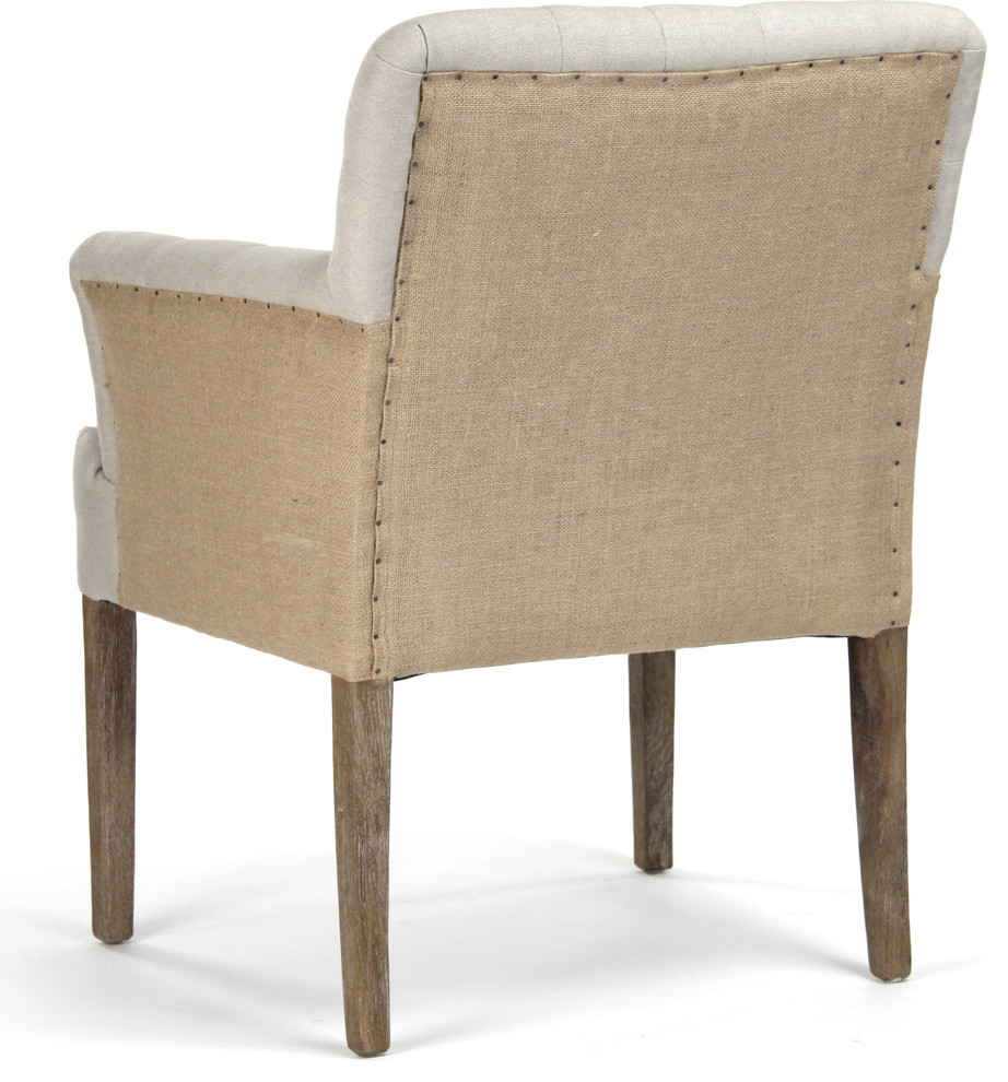 Barrois Tufted Arm Chair   Transitional   Armchairs And Accent Chairs   by HedgeApple  Houzz