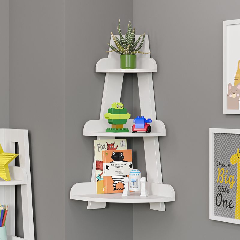 RiverRidge Home Kids Corner Ladder Wall Shelf