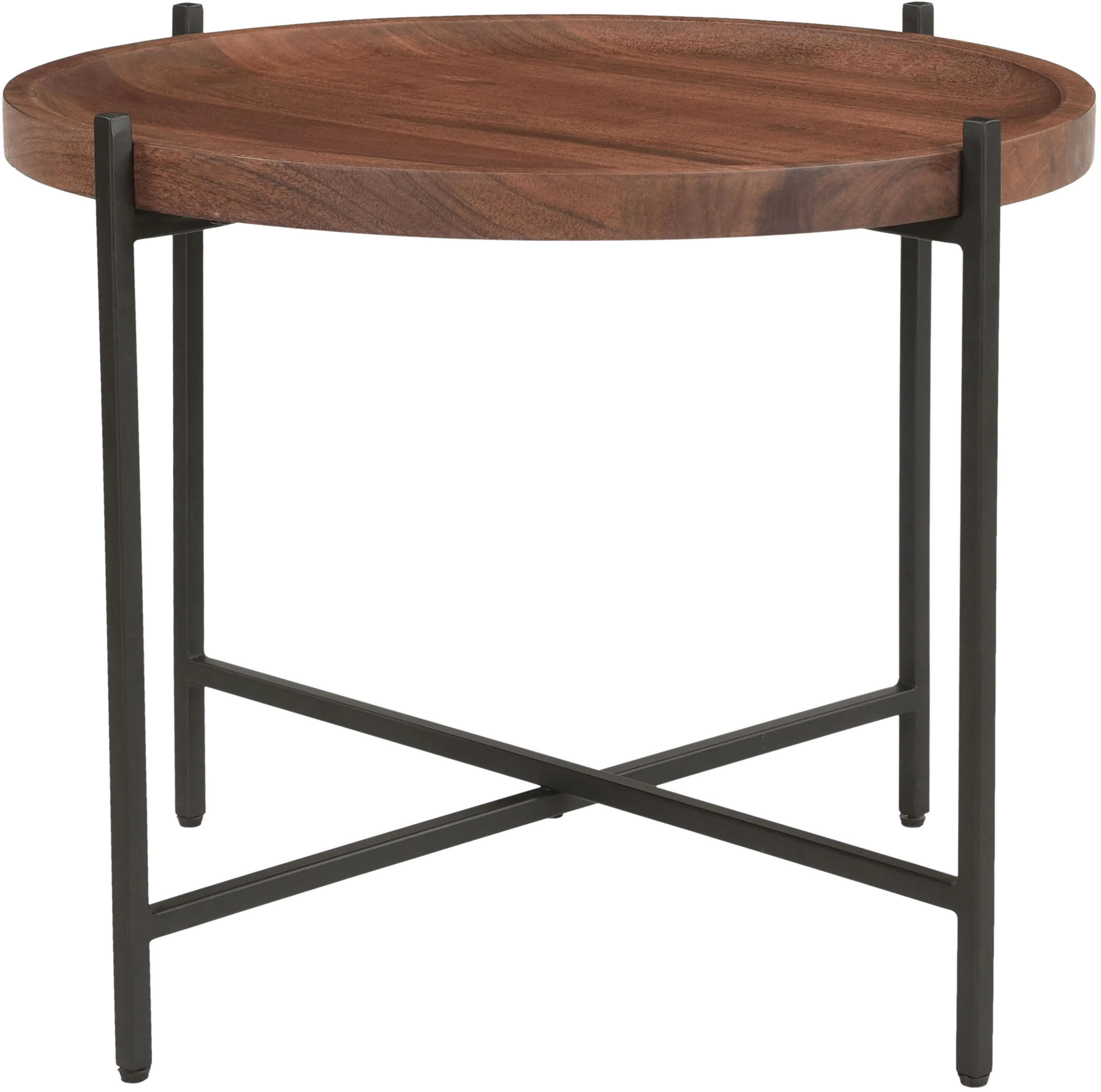 Huntly Brown Round Side Table