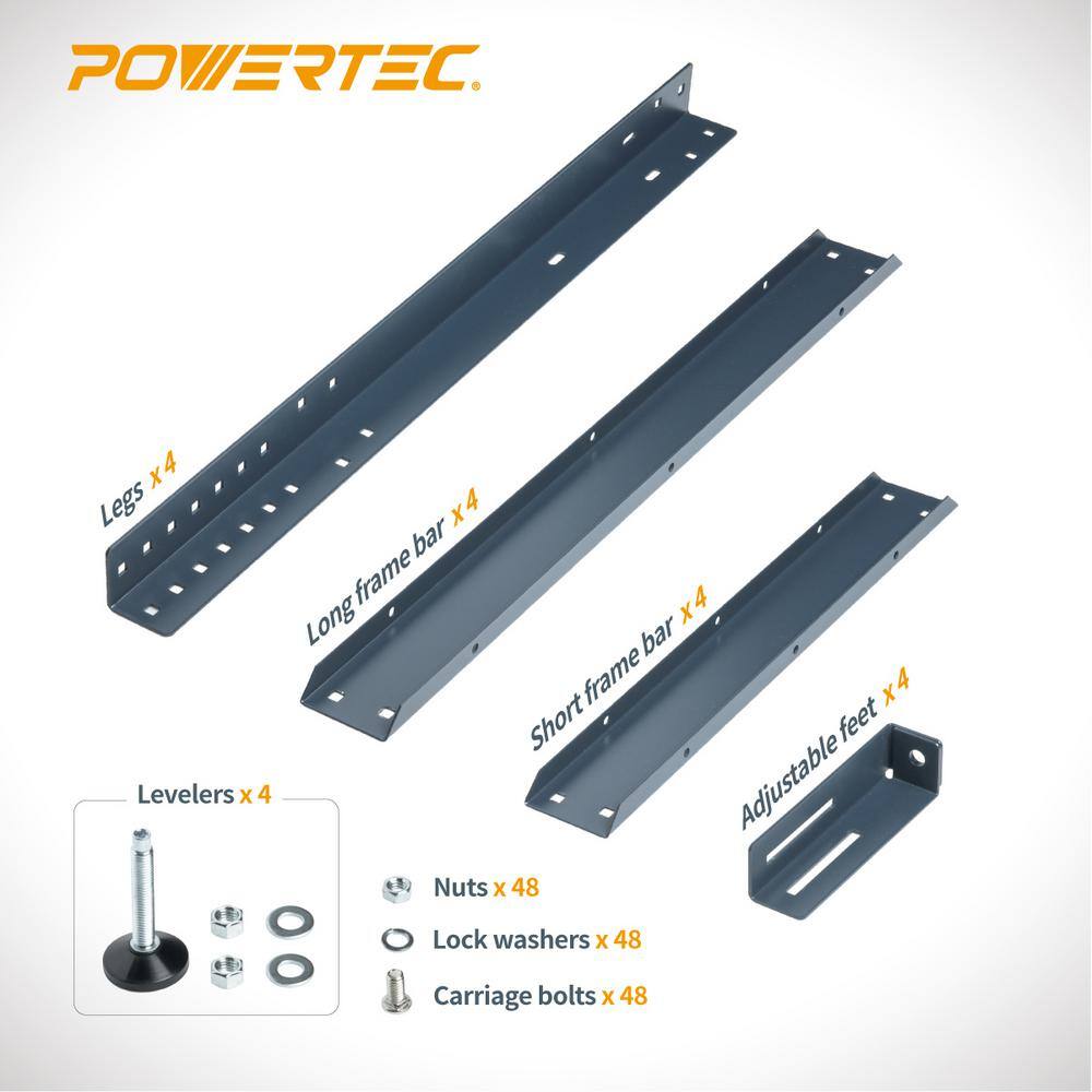 POWERTEC Router Table Stand 36 in. x 28 in. 400 lbs. Router Table Stand with Adjustable Legs and Levelers for Woodworking UT1006N