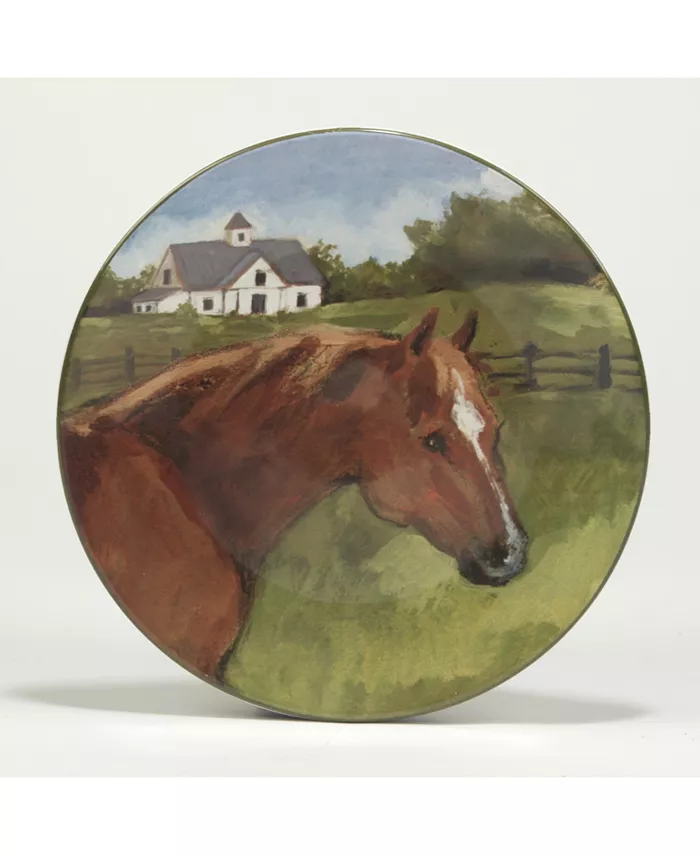 Certified International York Stables Set of 4 Salad Plate 8.5