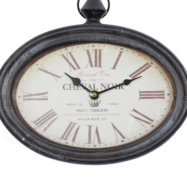 Set Of 2 Metal Pocket Watch Style Wall Clocks Cream Olivia amp May