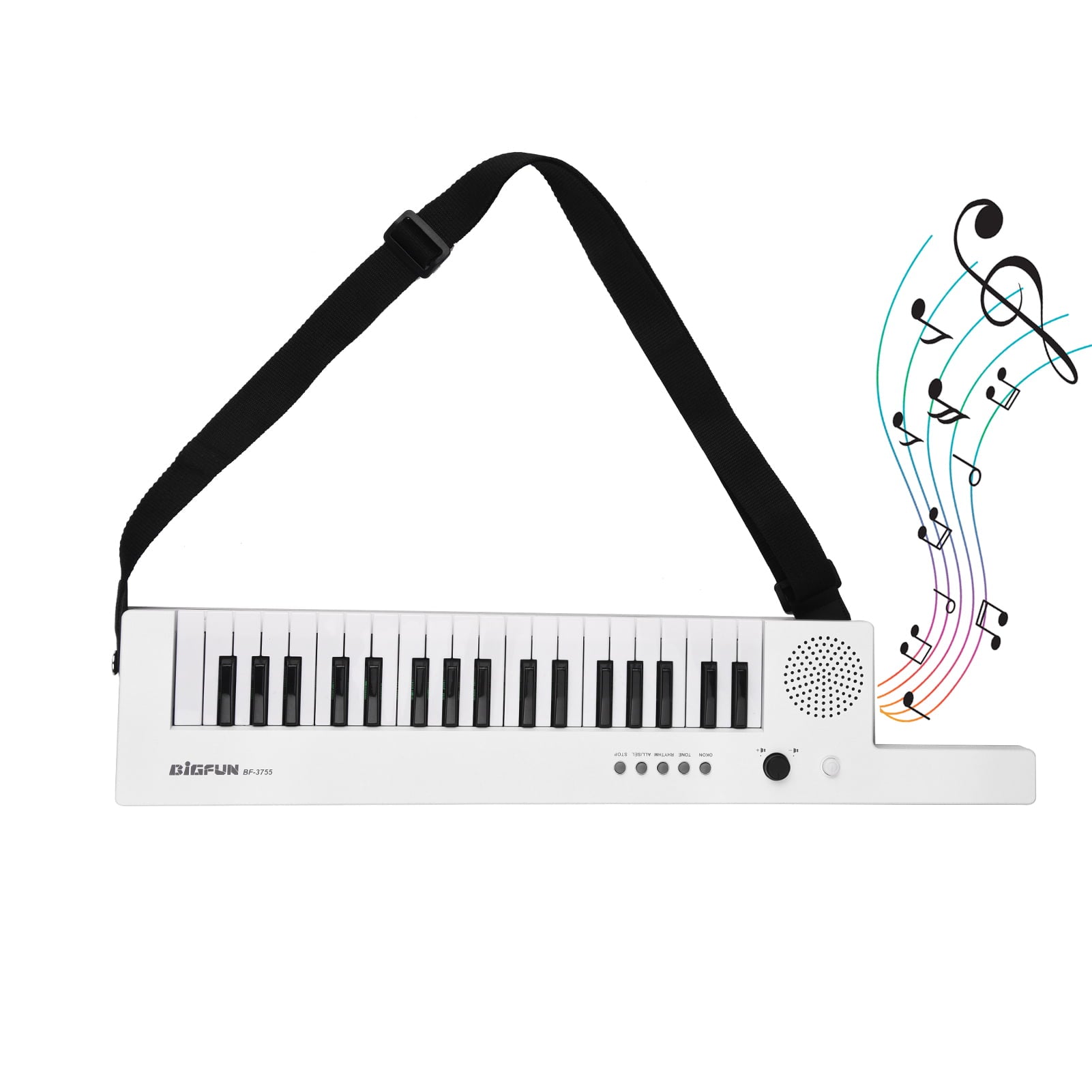 Meterk Guitar Electronic Piano with 37-Key Electronic Keyboard Piano Rechargeable Children' s Piano