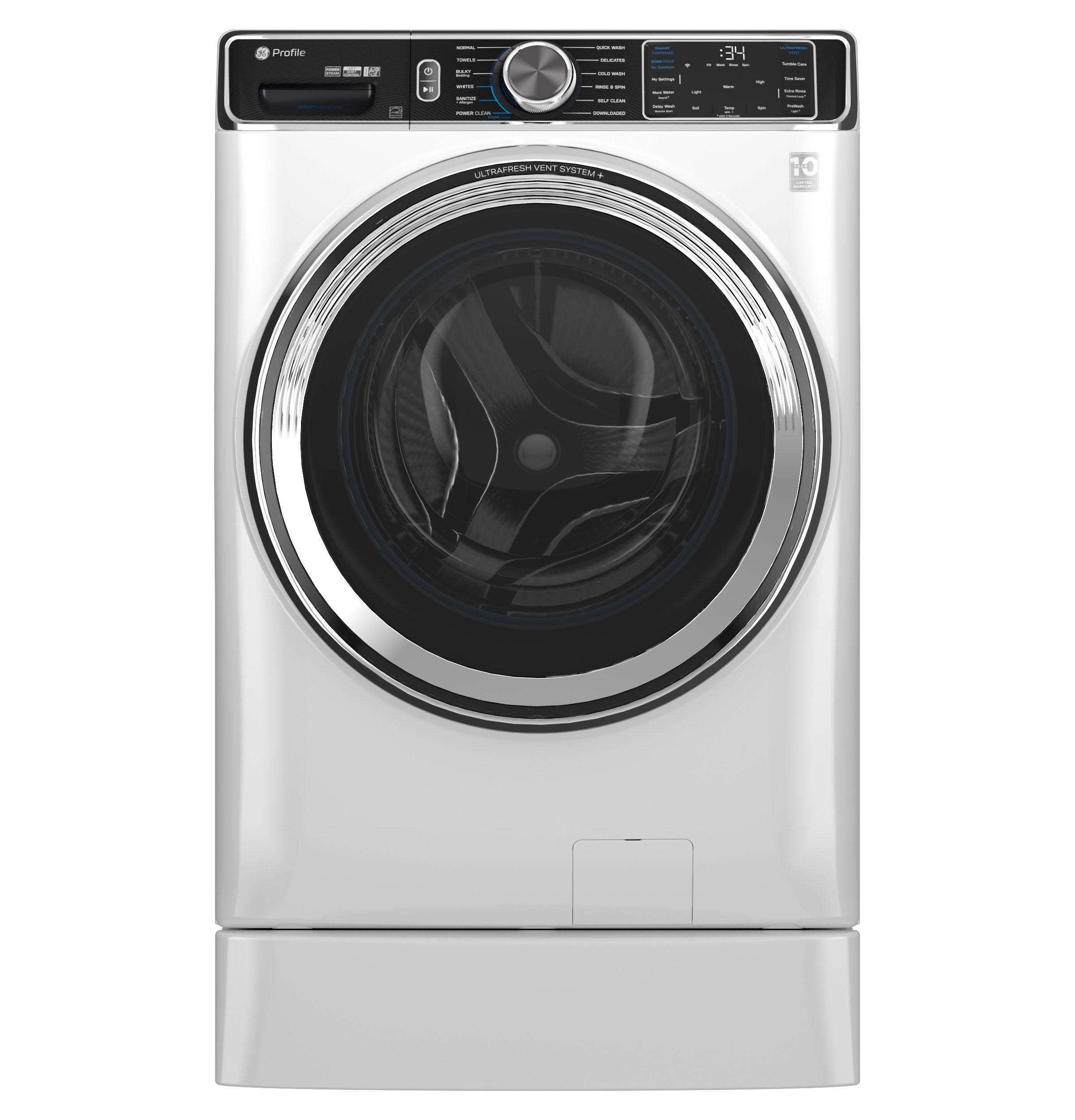 Ge Appliances PFW870SSVWW Ge Profile™ 5.3 Cu. Ft. Capacity Smart Front Load Energy Star® Washer With Ultrafresh™ Vent System+ With Odorblock™