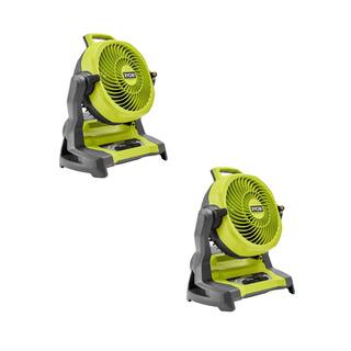 RYOBI ONE+ 18V Cordless 7-12 in. Bucket Top Misting Fan 2-Pack (Tools Only) PCL851B-PCL851B