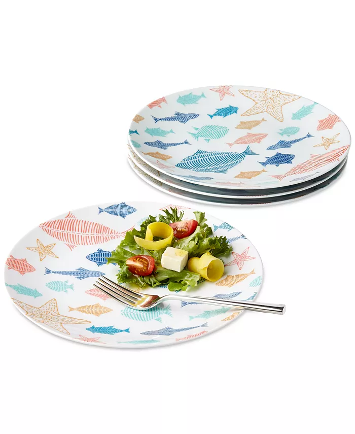 The Cellar Fish Motif Salad Plates Set of 4