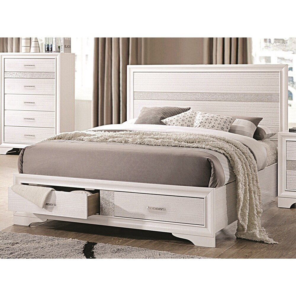 Coaster Furniture Miranda White 2 drawer Storage Bed