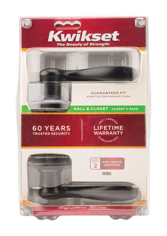 Kwikset Tustin Venetian Bronze Passage Lockset 1-3/4 in.