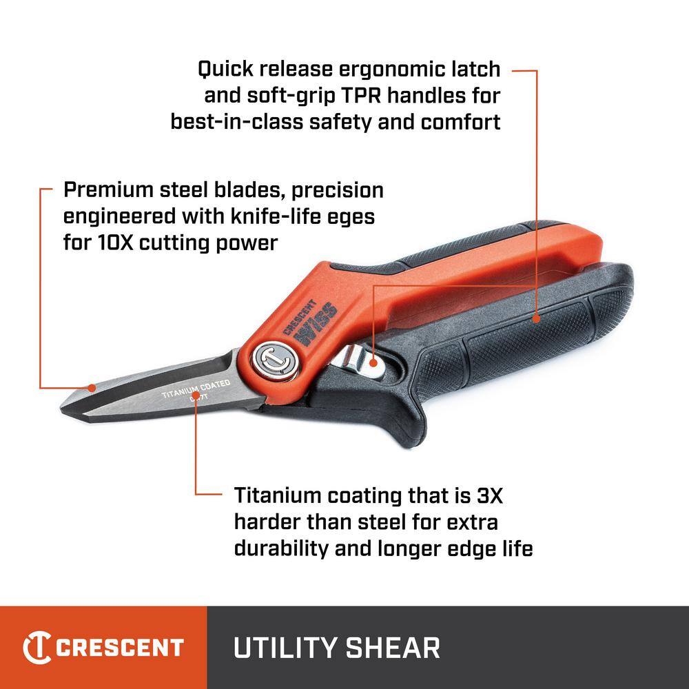 Wiss 7-12 in. Titanium Coated Tradesman Utility Shear CW7T