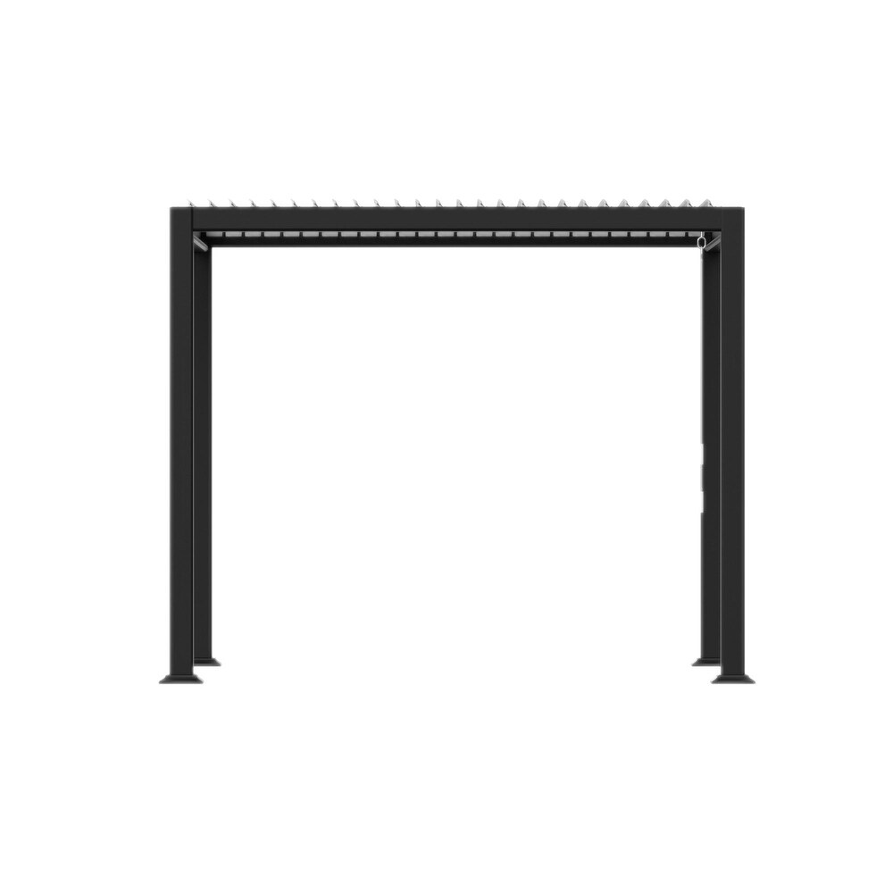 10 x 10 ft Outdoor Louvered Pergola in Aluminum with Adjustable Roof