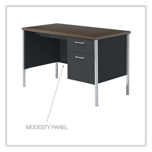 Alera Single Pedestal Steel Desk， 45.25