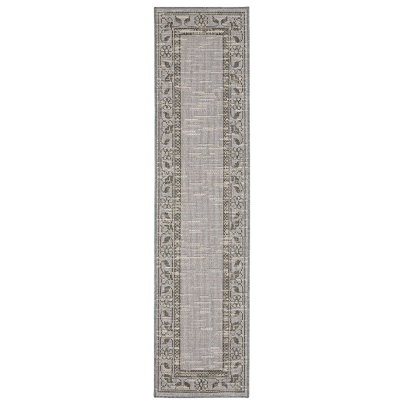 StyleHaven Calla Casual Border Beige Gray Indoor Outdoor Area Rug