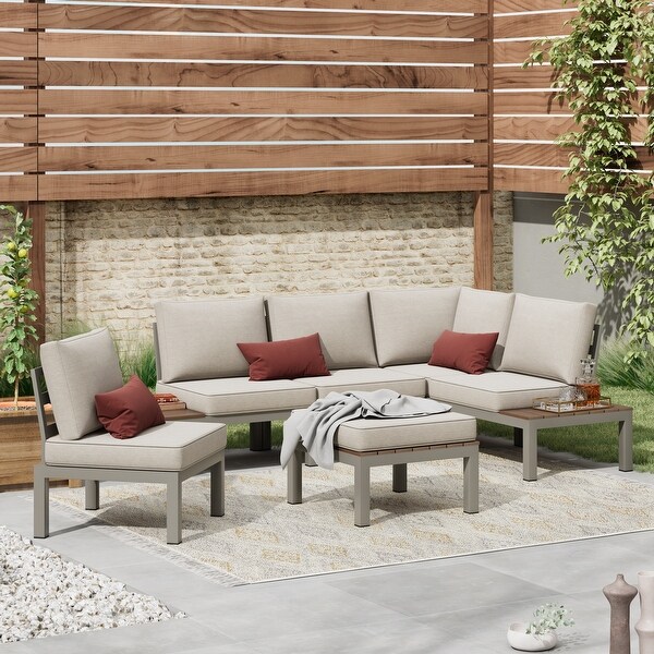 Corvus Fox Bay Aluminum Outdoor 6piece Sectional Sofa Set