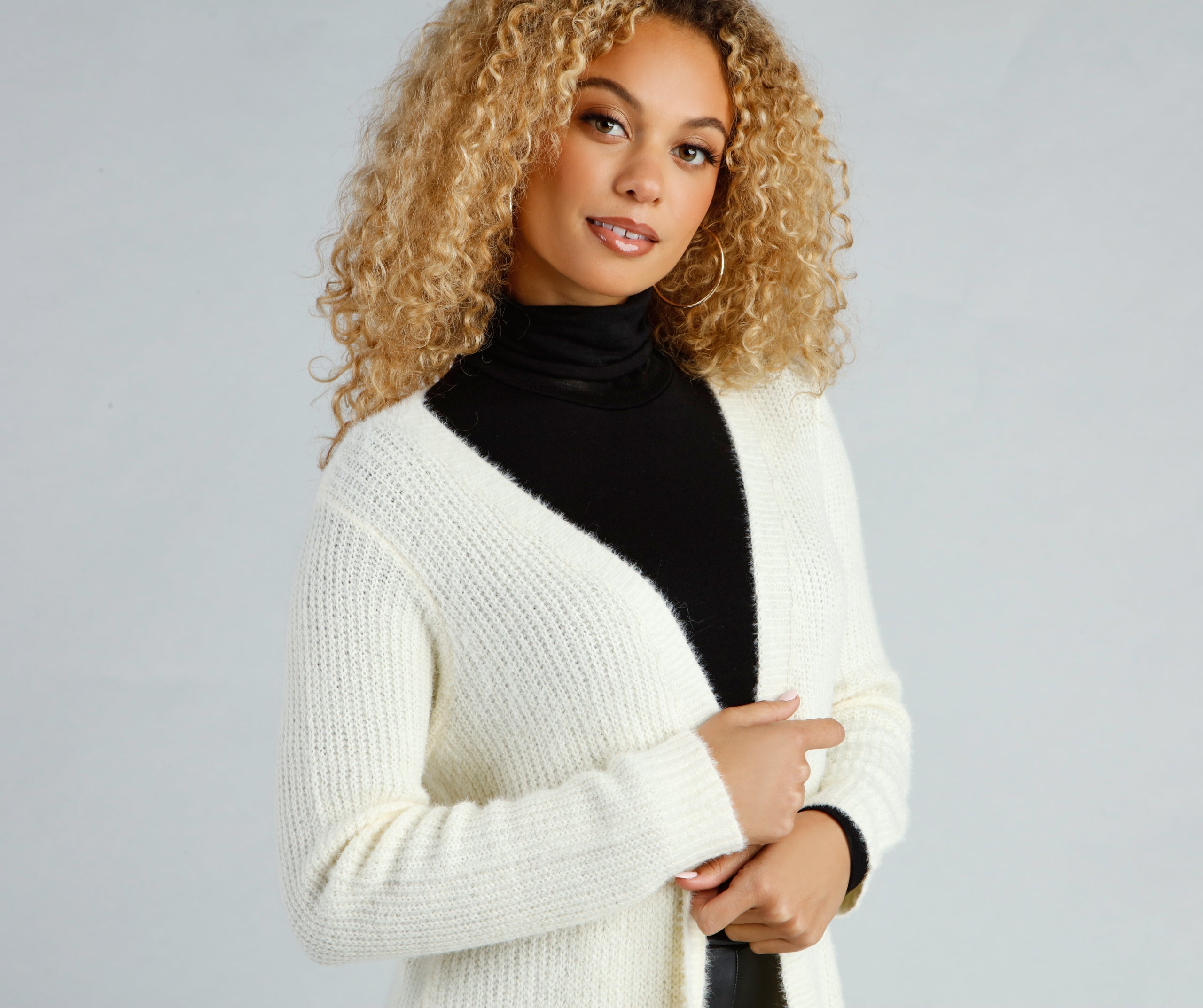 So Cozy Fuzzy Knit Cardigan