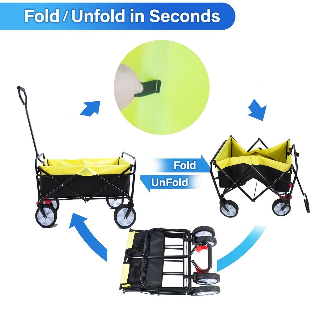 Outdoor Utility Folding Wagon Shopping Beach Cart