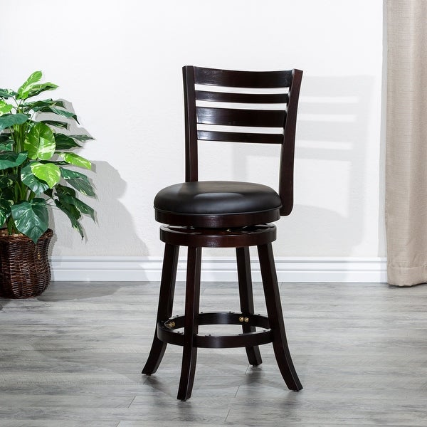 DTY Indoor Living Granby 4-Slat Back Swivel Stool