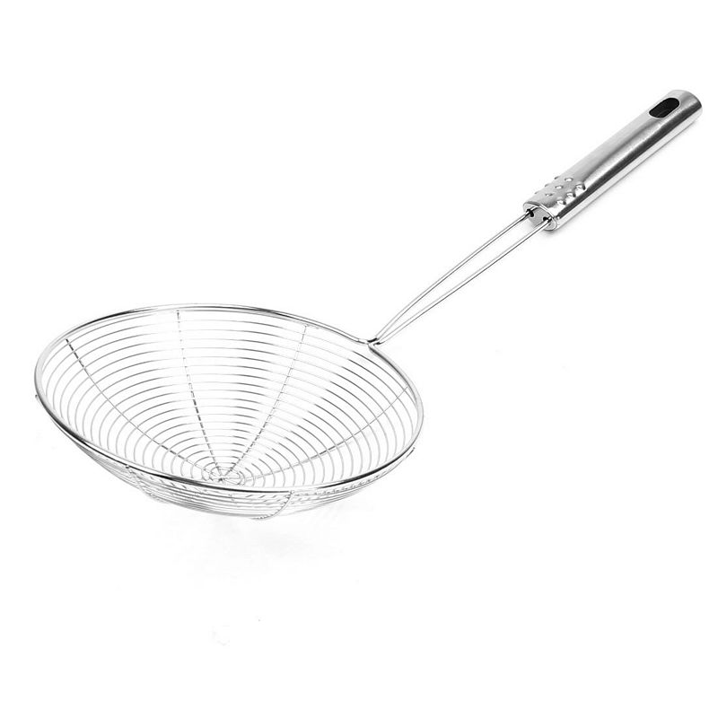 Kitchen Cookware 5.7 Diameter Net Colander Perforated Mesh Ladle 13.7 Long