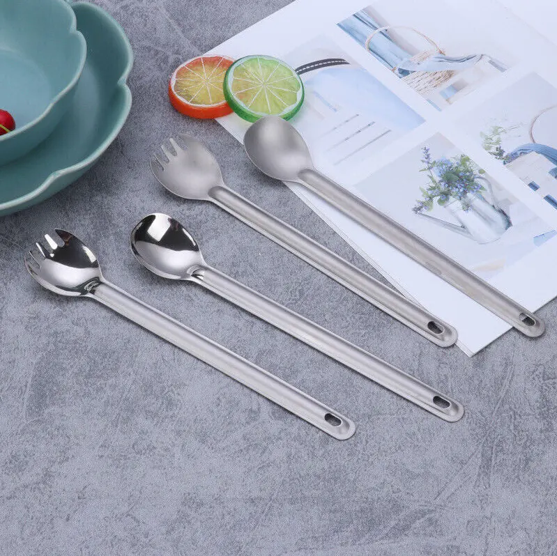 Eco Friendly Titanium Spoon Ultra Lightweight Camping Cutlery for Backpacking Hiking Outdoors