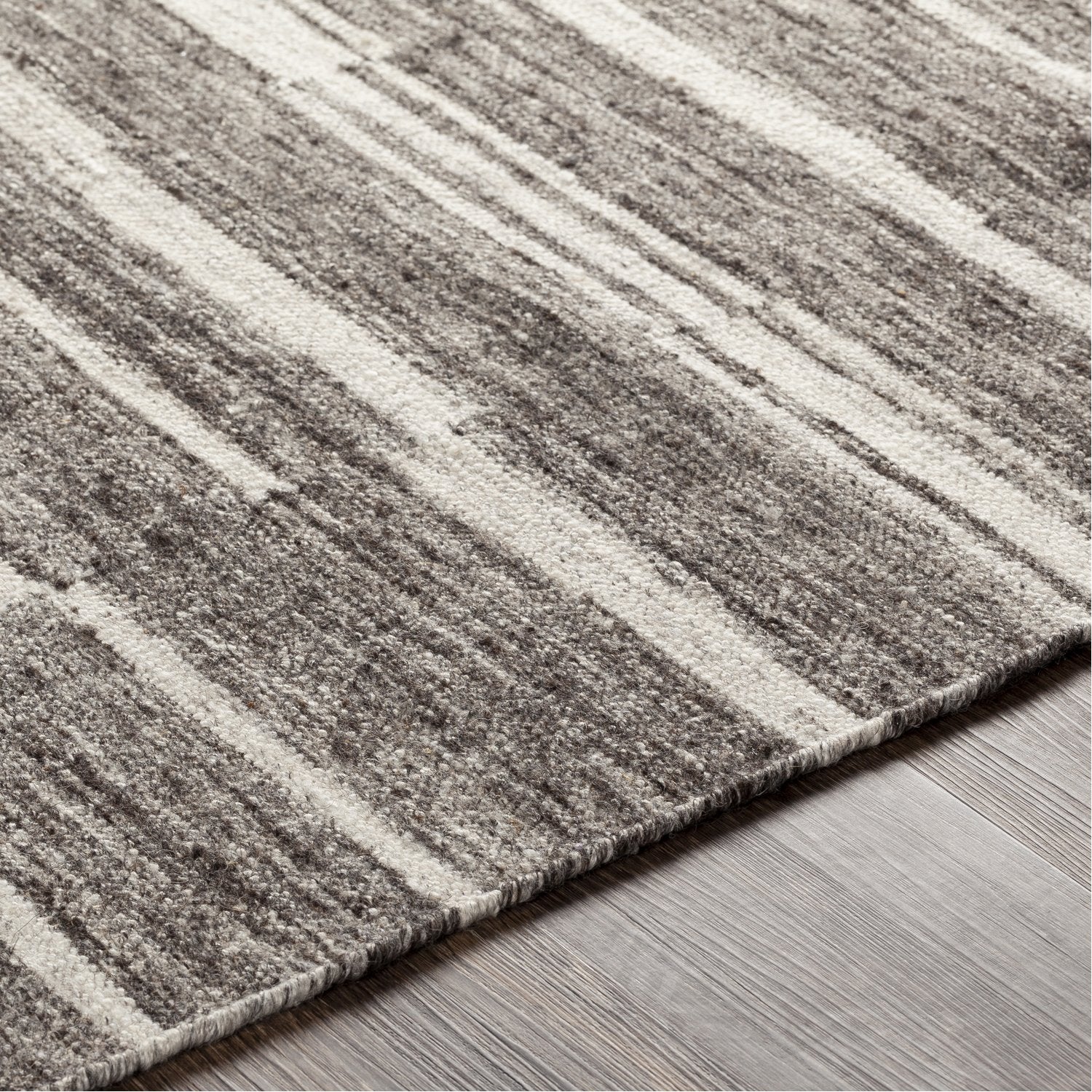 Tamaris Hand Woven Rug in Charcoal, Cream, Medium Gray, Light Gray