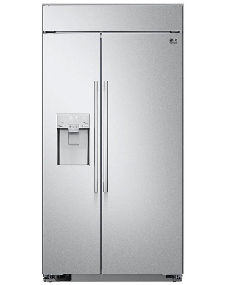 LG STUDIO 26 Cu. Ft. Stainless Steel Smart Built-In Side-By-Side Refrigerator With Ice and Water Dispenser