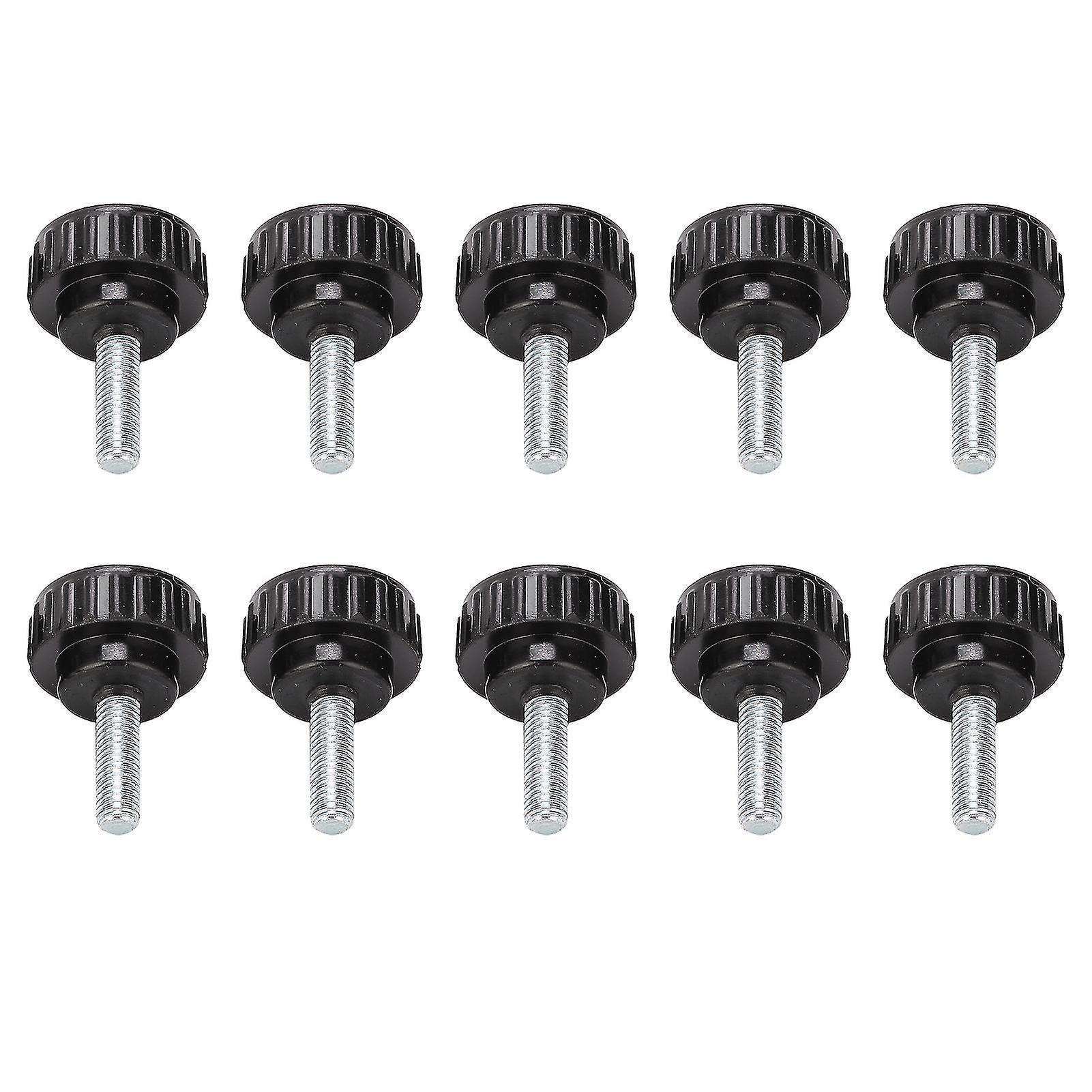 10Pcs Clamping Knob Jig Bolt Lathe Hand Grip Twist Nut Straight Thread Locking Handle M6x25x20