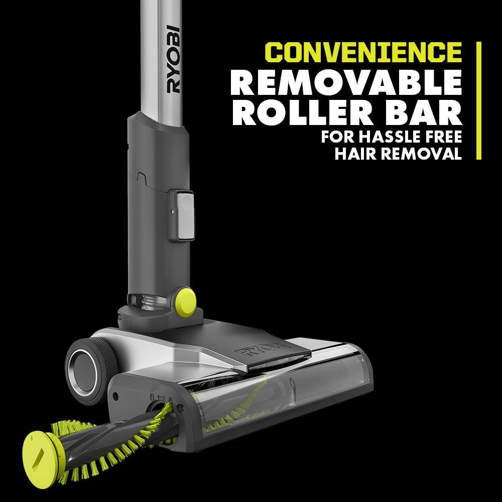 RYOBI ONE+ 18V Cordless Stick Vacuum Cleaner Kit with 4.0 Ah Battery and Charger PCL720K